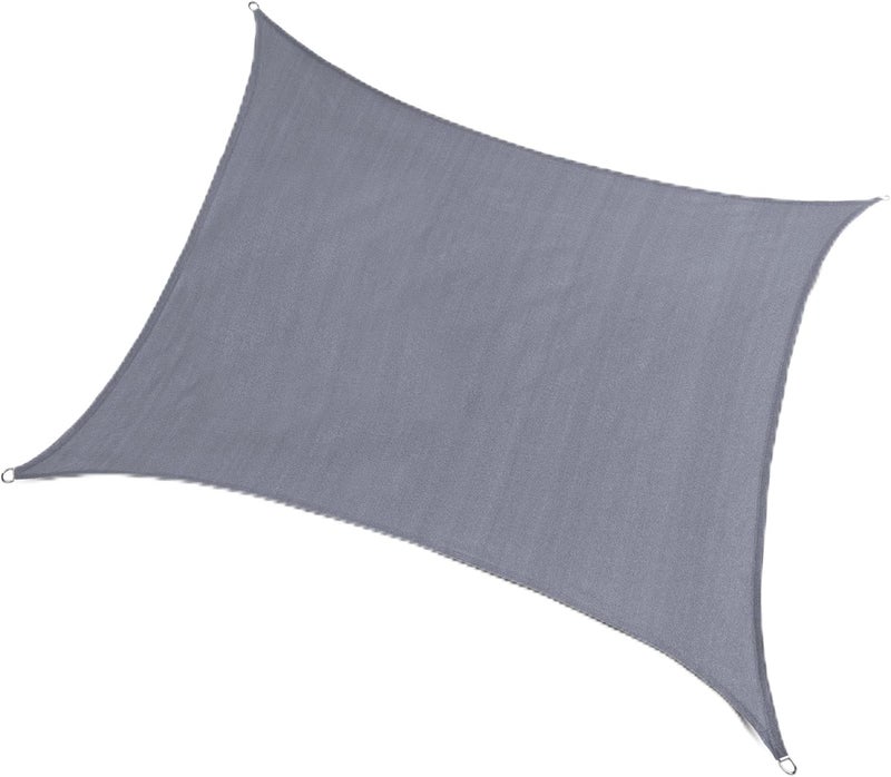 SUNNY GUARD Sun Shade Sail 12'x12' Rectangle Silver Grey UV Block Sunshade for Backyard Yard Deck Patio Garden Outdoor Activities and Facility(We Make Custom Size) - Image 1